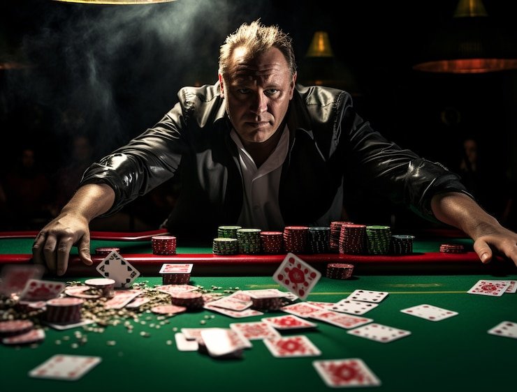 Meja Three Card Poker dealer langsung di studio buah 77